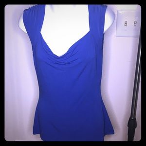 Express Royal Blue Scoop Neck Blouse